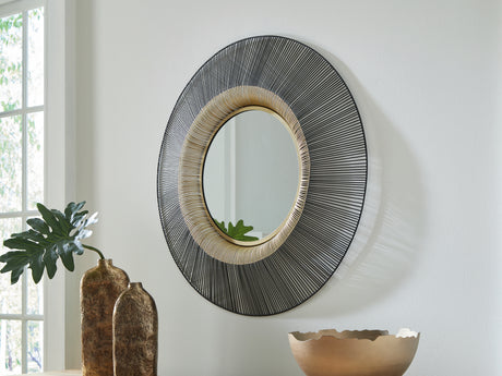 Furniture City Slidell - Ashley Furniture - Dallmen Mirror - Accent Mirror / Black/Gold Finish - A8010407