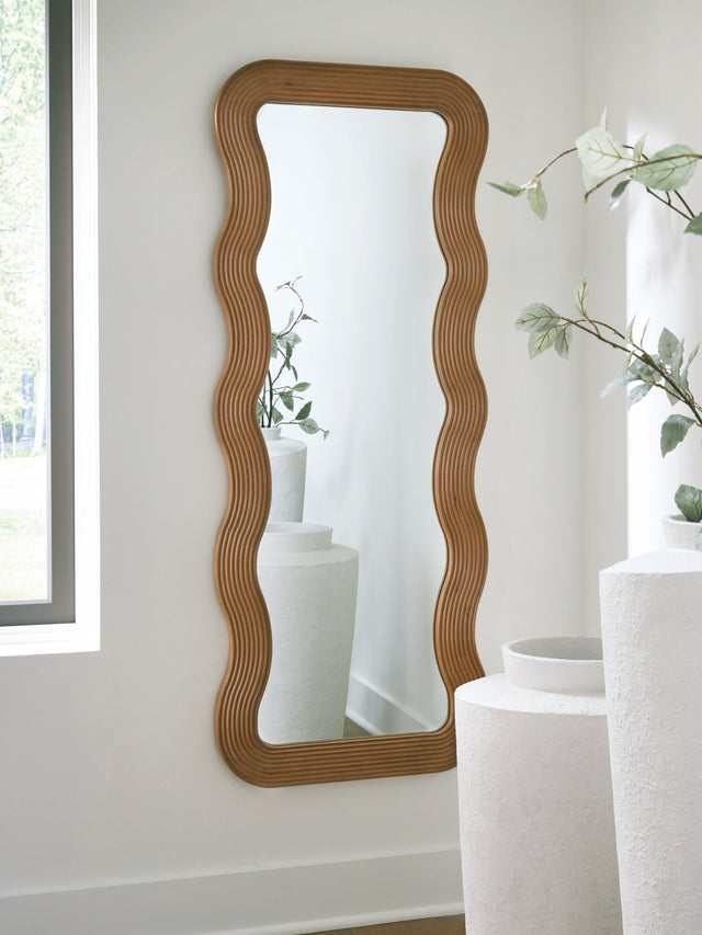 Furniture City Slidell - Ashley Furniture - Ellisonville Mirror - Floor Mirror / Brown - A8010413