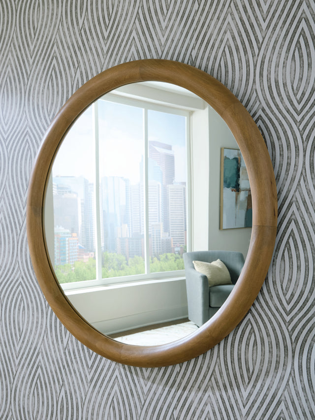 Furniture City Slidell - Ashley Furniture - Yadiel Mirror - Accent Mirror / Brown - A8010426