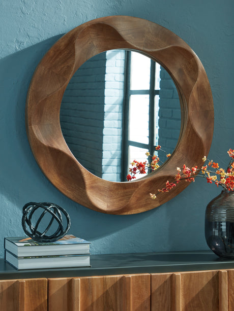 Furniture City Slidell - Ashley Furniture - Aajon Mirror - Accent Mirror / Brown - A8010427