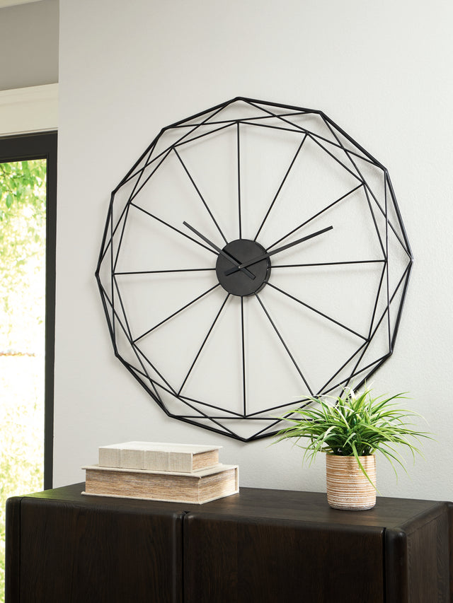 Furniture City Slidell - Ashley Furniture - Arkthorne Wall Decor - Wall Clock / Black - A8010429