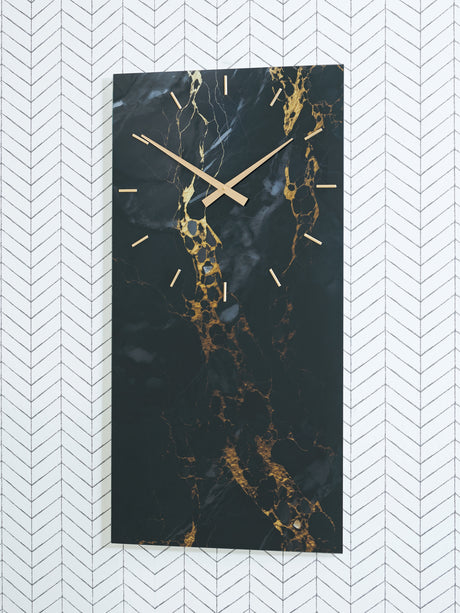 Furniture City Slidell - Ashley Furniture - Teague Wall Decor - Wall Clock / Black/Gold Finish - A8010430