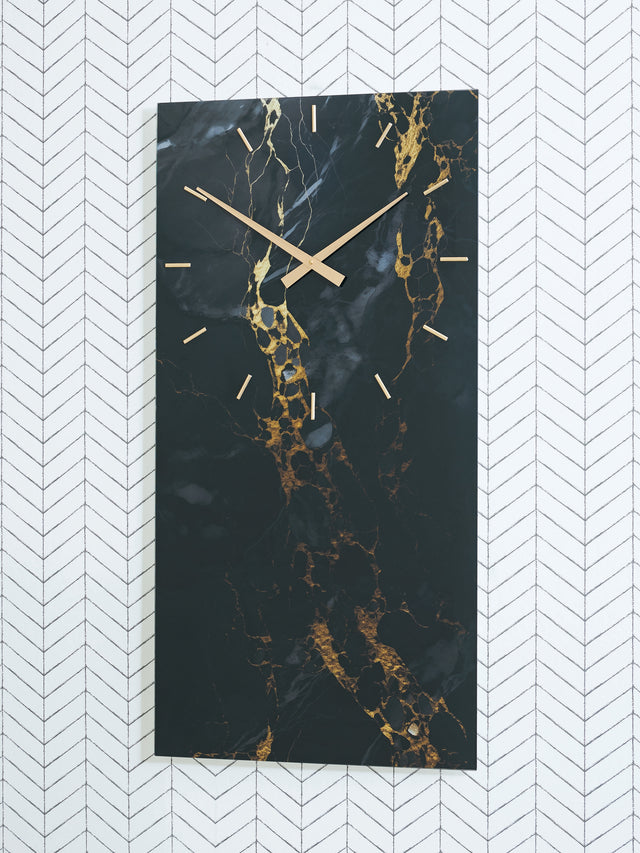Furniture City Slidell - Ashley Furniture - Teague Wall Decor - Wall Clock / Black/Gold Finish - A8010430