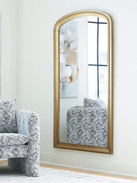 Furniture City Slidell - Ashley Furniture - Fintan Mirror - Floor Mirror / Gold Finish - A8010436