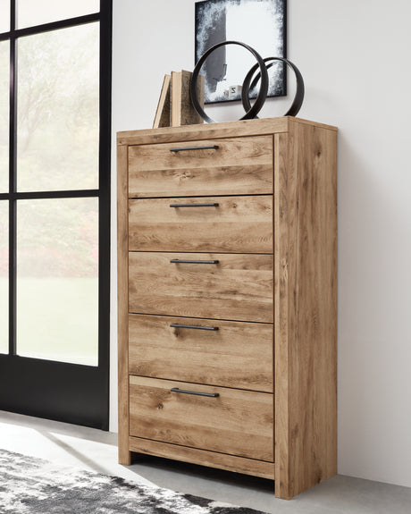 Furniture City Slidell - Ashley Furniture - Hyanna Bedroom - Five Drawer Chest / Tan Brown - B1050-46