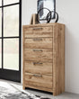Furniture City Slidell - Ashley Furniture - Hyanna Bedroom - Five Drawer Chest / Tan Brown - B1050-46
