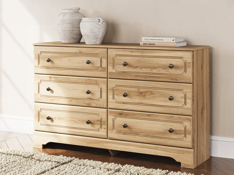 Furniture City Slidell - Ashley Furniture - Aleaport Bedroom - Six Drawer Dresser / Warm Brown - PCB1075-31