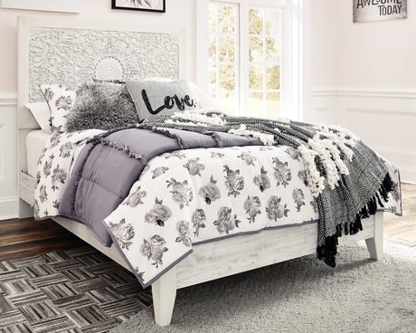 Furniture City Slidell - Ashley Furniture - Paxberry Bedroom - Full Panel Bed / Whitewash - B181B2
