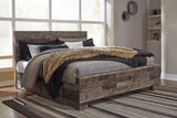Furniture City Slidell - Ashley Furniture - Derekson Bedroom - Queen Panel Bed with 2 Side Storage / Multi Gray - B200B43