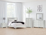 Furniture City Slidell - Ashley Furniture - Zyniden Bedroom - Queen Upholstered Panel Bed / Silver - B2114B2