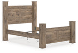 Furniture City Slidell - Ashley Furniture - Rusticott Bedroom - Queen Poster Bed / Brown - PCB2260B4