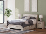 Furniture City Slidell - Ashley Furniture - Lawroy Bedroom - Full Panel Bed with Storage / Light Natural - B2310B42