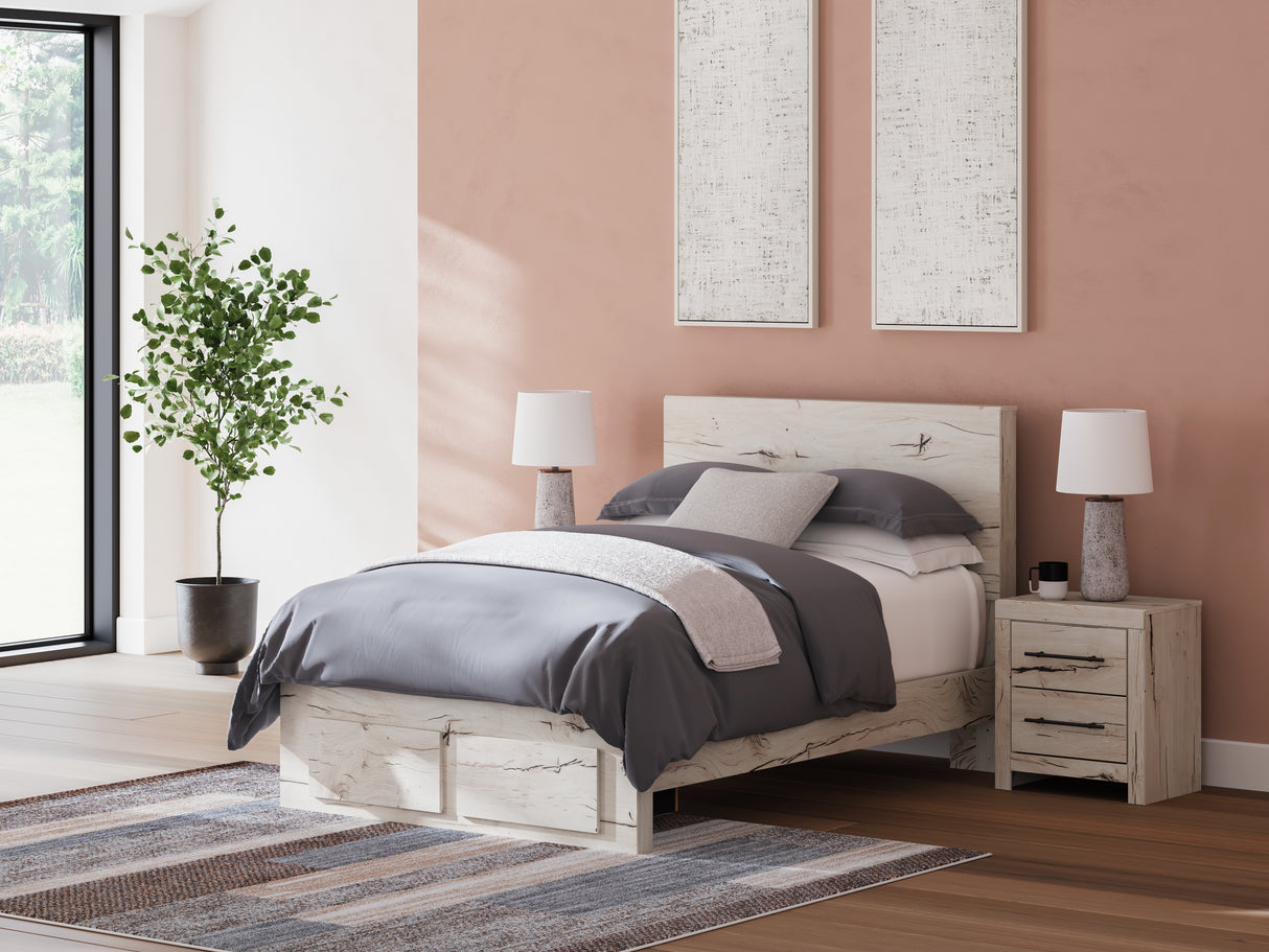 Furniture City Slidell - Ashley Furniture - Lawroy Bedroom - Full Panel Storage Bed / Light Natural - B2310B20