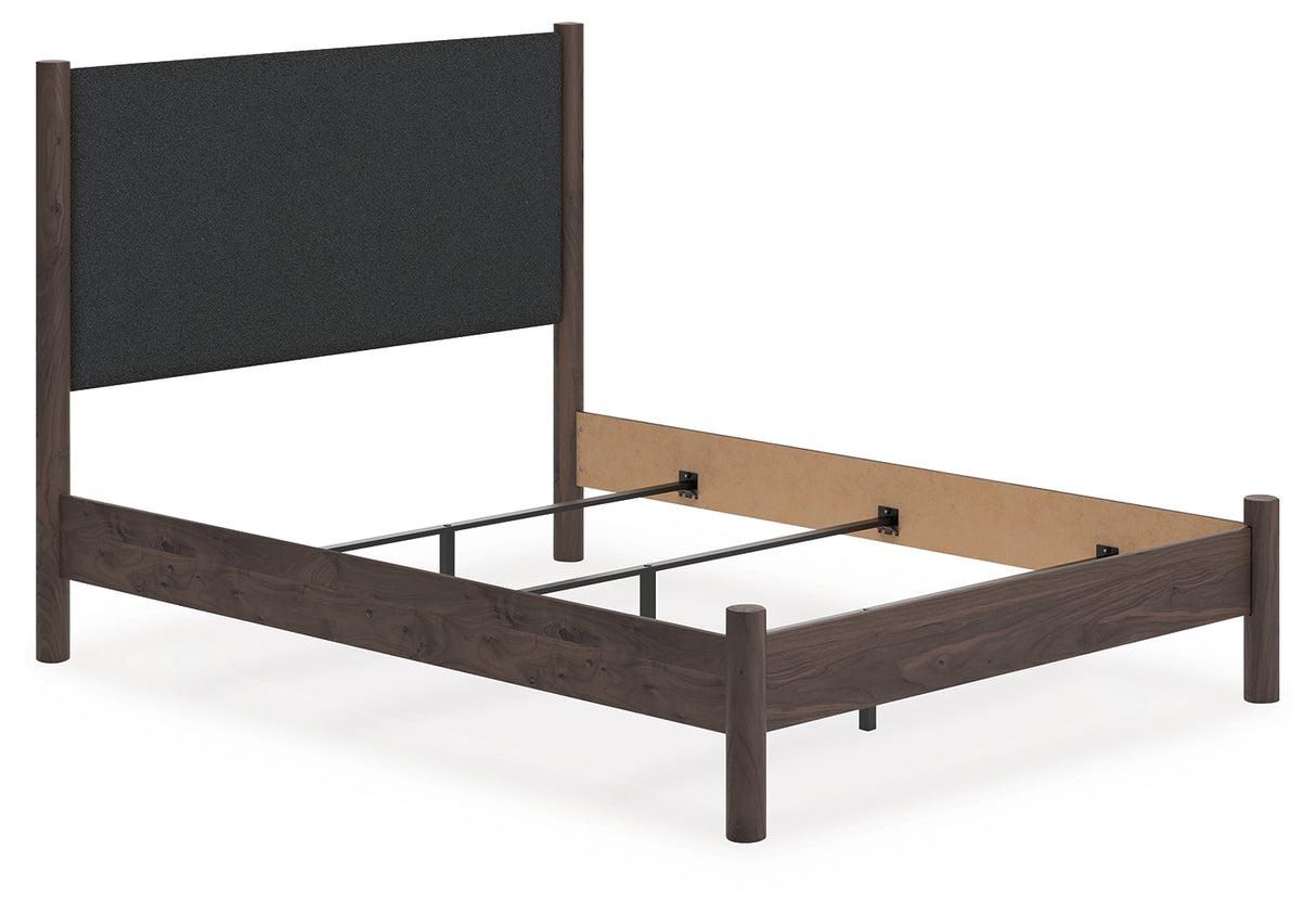 Furniture City Slidell - Ashley Furniture - Pamytta Bedroom - Queen Upholstered Panel Bed / Brown - PCB2614B24