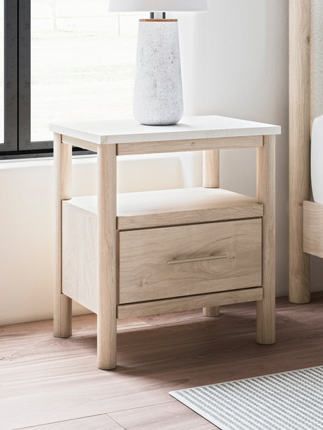 Furniture City Slidell - Ashley Furniture - Cadmori Bedroom - One Drawer Night Stand / Two-tone - B2615-91