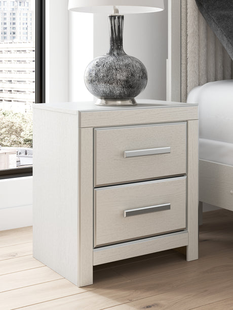 Furniture City Slidell - Ashley Furniture - Zuraleus Bedroom - Two Drawer Night Stand / White - PCB3381-92