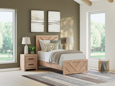 Furniture City Slidell - Ashley Furniture - Sanginlane Bedroom - King Panel Bed / Tan - B3787B8