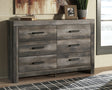 Furniture City Slidell - Ashley Furniture - Wynnlow Bedroom - Six Drawer Dresser / Gray - B440-31