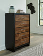 Furniture City Slidell - Ashley Furniture - Kraeburn Bedroom - Queen Panel Storage Bed / Brown/Black - B496B6