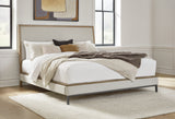 Furniture City Slidell - Ashley Furniture - Tomtyn Bedroom - King Upholstered Bed / Light Brown - B622B4