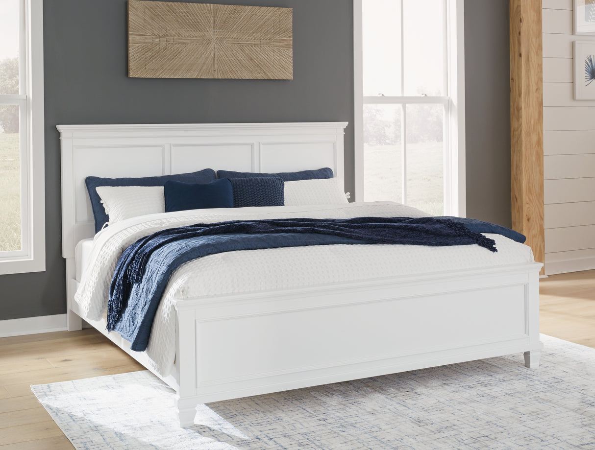 Furniture City Slidell - Ashley Furniture - Fortman Bedroom - King Panel Bed / White - B680B4
