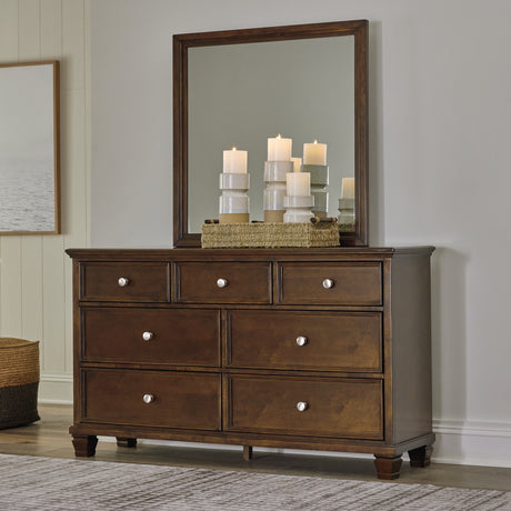 Furniture City Slidell - Ashley Furniture - Danabrin Bedroom - Dresser and Mirror / Brown - B685B1