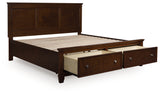 Furniture City Slidell - Ashley Furniture - Danabrin Bedroom - King Panel Storage Bed / Brown - B685B18