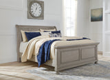 Furniture City Slidell - Ashley Furniture - Lettner Bedroom - King Sleigh Bed / Light Gray - B733B34