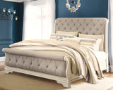 Furniture City Slidell - Ashley Furniture - Realyn Bedroom - King Sleigh Bed / Chipped White - B743B11