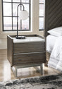 Furniture City Slidell - Ashley Furniture - Arkenton Bedroom - Two Drawer Night Stand / Grayish Brown/White - B786-92