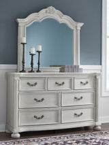 Furniture City Slidell - Ashley Furniture - Montelaine Bedroom - Dresser and Mirror / Antique White - B795B1