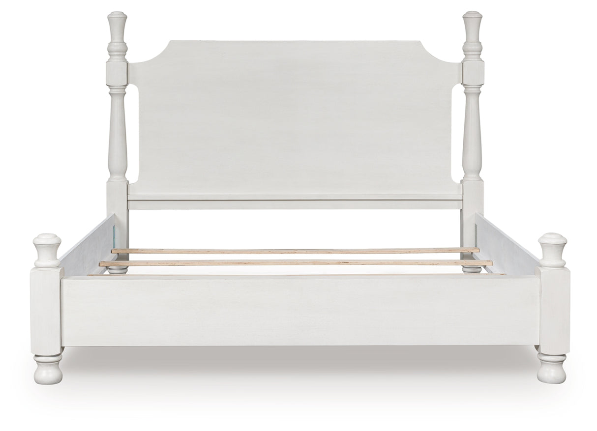 Furniture City Slidell - Ashley Furniture - Rowlenstown Bedroom - California King Poster Bed / Antique White - PCB823B5