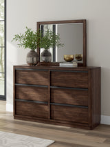 Furniture City Slidell - Ashley Furniture - Dilenno Bedroom - King Upholstered Panel Bed / Dark Brown - PCB857B8