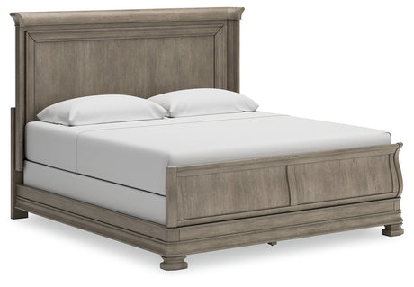 Furniture City Slidell - Ashley Furniture - Lexorne Bedroom - California King Sleigh Bed / Gray - B924B5