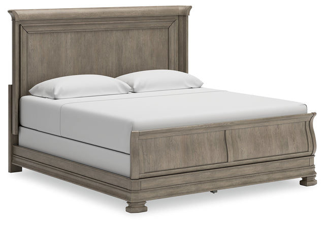 Furniture City Slidell - Ashley Furniture - Lexorne Bedroom - California King Sleigh Bed / Gray - B924B5