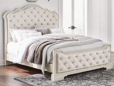 Furniture City Slidell - Ashley Furniture - Arlendyne Bedroom - California King Upholstered Bed / Antique White - B980B5