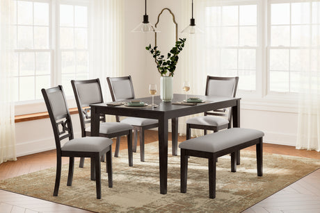 Furniture City Slidell - Ashley Furniture - Langwest Dining Room - DRM Counter Table Set (5/CN) / Brown - D422-223