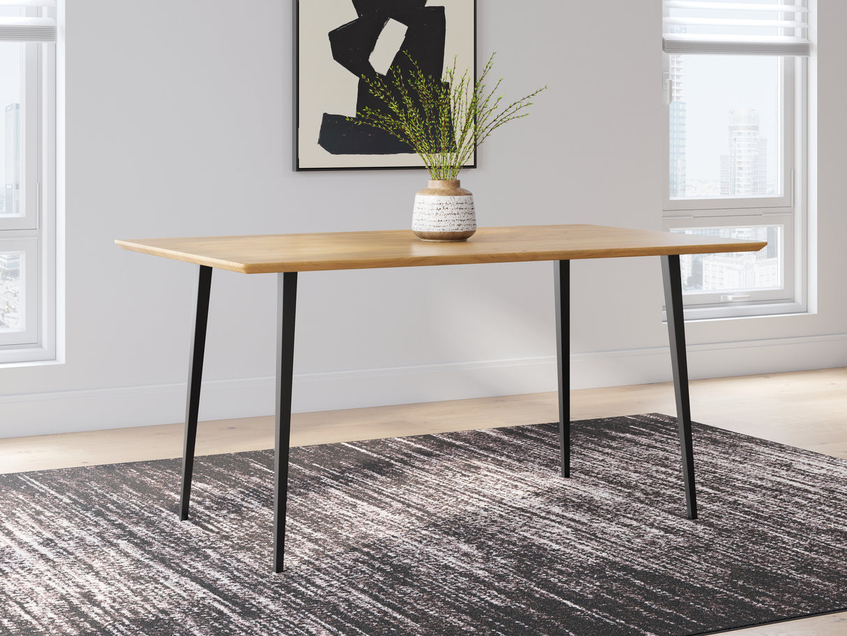 Furniture City Slidell - Ashley Furniture - Gretlynn Dining Room - Rectangular Dining Room Table / Black/Natural - D501-25