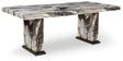 Furniture City Slidell - Ashley Furniture - Jeshina Dining Table - Dining Table / Dark Brown/Beige - PCD581D4