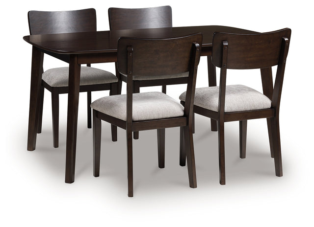 Furniture City Slidell - Ashley Furniture - Mallenette Dining Table and 4 Chairs (Set of 5) - Dining Room Table Set (5/CN) / Merlot - PCD607-225