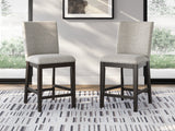 Furniture City Slidell - Ashley Furniture - Neymorton Dining Room - Counter Height Barstool (Set of 2) / Dark Grayish Brown - D618-124X2