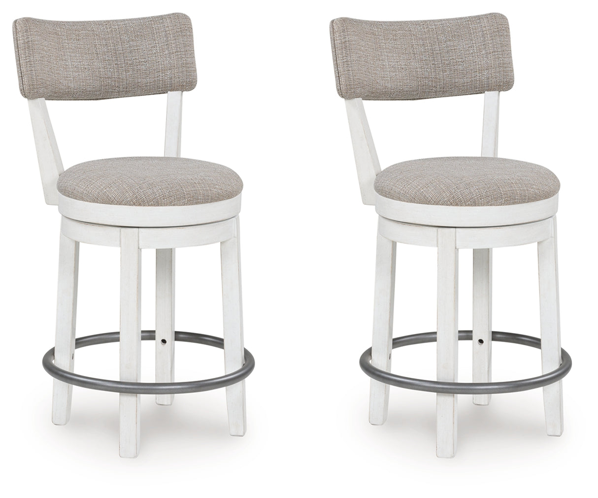 Furniture City Slidell - Ashley Furniture - Robbinsdale Dining Room - Counter Height Barstool (Set of 2) / Antique White - D642-224X2