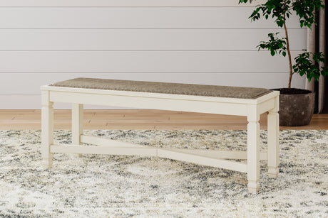 Furniture City Slidell - Ashley Furniture - Bolanburg Dining Bench - Large UPH Dining Room Bench / Two-tone / 50"W x 15"D x 20"H - D647-00