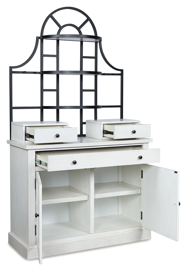 Furniture City Slidell - Ashley Furniture - Greddinton Baker's Rack - Baker's Rack / White - PCD824D1