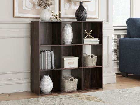 Furniture City Slidell - Ashley Furniture - Glosmount Nine Cube Organizer - Nine Cube Organizer / Cherry/Light Brown - EA1055-3X3