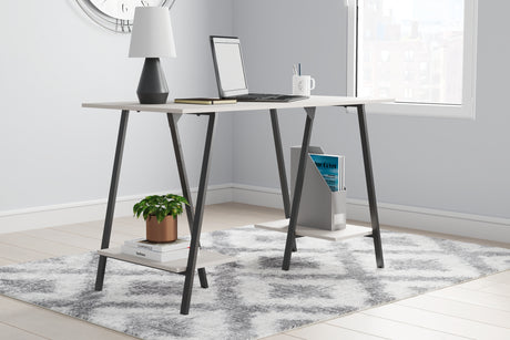 Furniture City Slidell - Ashley Furniture - Bayflynn Office Desk - Home Office Desk / White/Black - H288-27