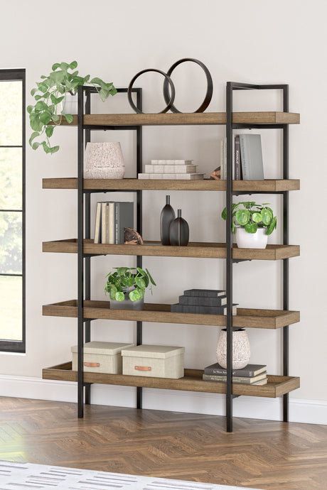 Furniture City Slidell - Ashley Furniture - Montia Bookcase - Bookcase / Light Brown - H632-70