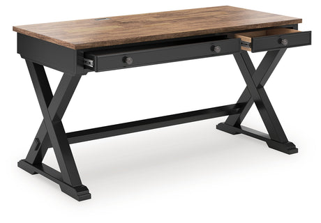 Furniture City Slidell - Ashley Furniture - Wildenauer Office Desk - Home Office Desk / Brown/Black - H664-34