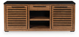 Furniture City Slidell - Ashley Furniture - Kallari Bookcase - Credenza / Warm Brown/Black - H737-60