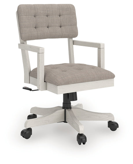 Furniture City Slidell - Ashley Furniture - Robbinsdale Home Office Desk Chair - Home Office Desk Chair (1/CN) / Antique White - H742-01A
